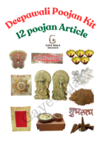 Deepawali Pooja Kit with 12 Poojan article (with Lakshmi Ganesh Ji)