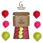 Gomay Colourful Designer Deepak 18 Pcs/Cow Dung deepak (Diye)