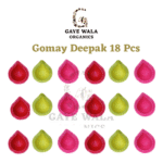 Gomay Colourful Designer Deepak 18 Pcs/Cow Dung deepak (Diye) - Image 3