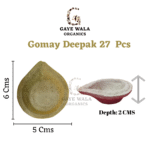 Cow Dung deepak/Gomay Simple  Deepak-Pack of 27 Pcs - Image 2