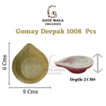 Cow Dung deepak/Gomay Simple Deepak-Pack of 1008 Pcs - Image 2